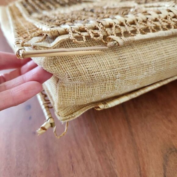 Women's handbag Brown wicker bohemian People's Republic of China purse brown tan - Picture 4 of 8